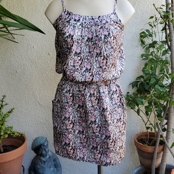 Satin like Really Cute Spaghetti Straps Dress with pockets Looks great on - Picture 4 of 8